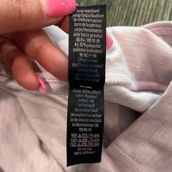 Victoria's Secret Leggings Mid-Rise Pockets Pull-On 100% Cotton Pink Size 12 - Picture 8 of 10